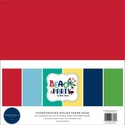 Carta Bella Beach Party Cardstock - Solids Kit